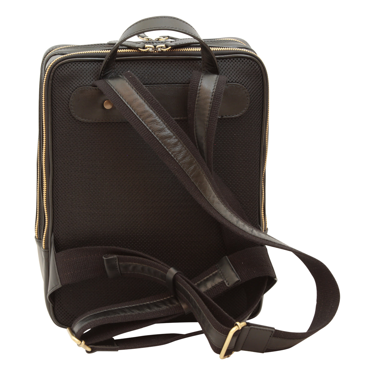 Leather backpack - black