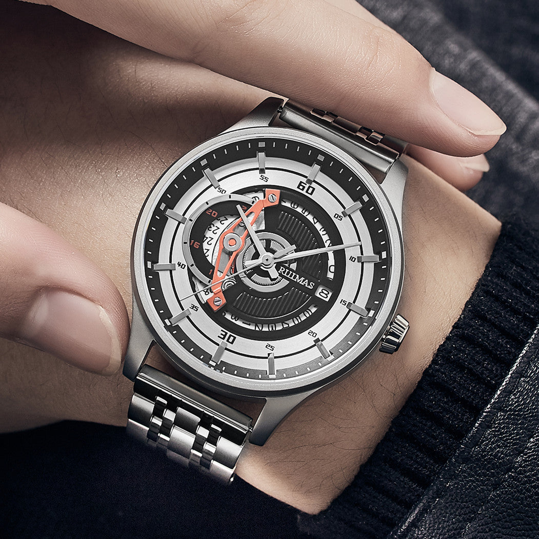 RUIMAS Luxury Business Watches for Mens Fashion Stainless Steel Automatic Mechanical Watch Waterproof Date Wristwatch Clock 6786