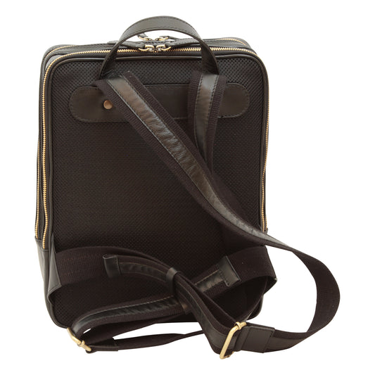 Leather backpack - black