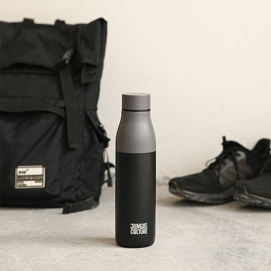 Reusable Stainless Steel Water Bottle (Matt Effect Black)